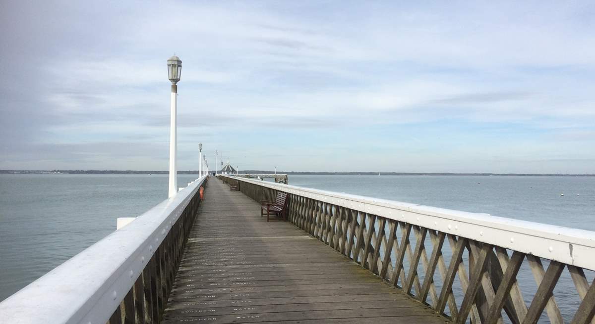 Take a stroll up Yarmouth Pier with views across the solent.