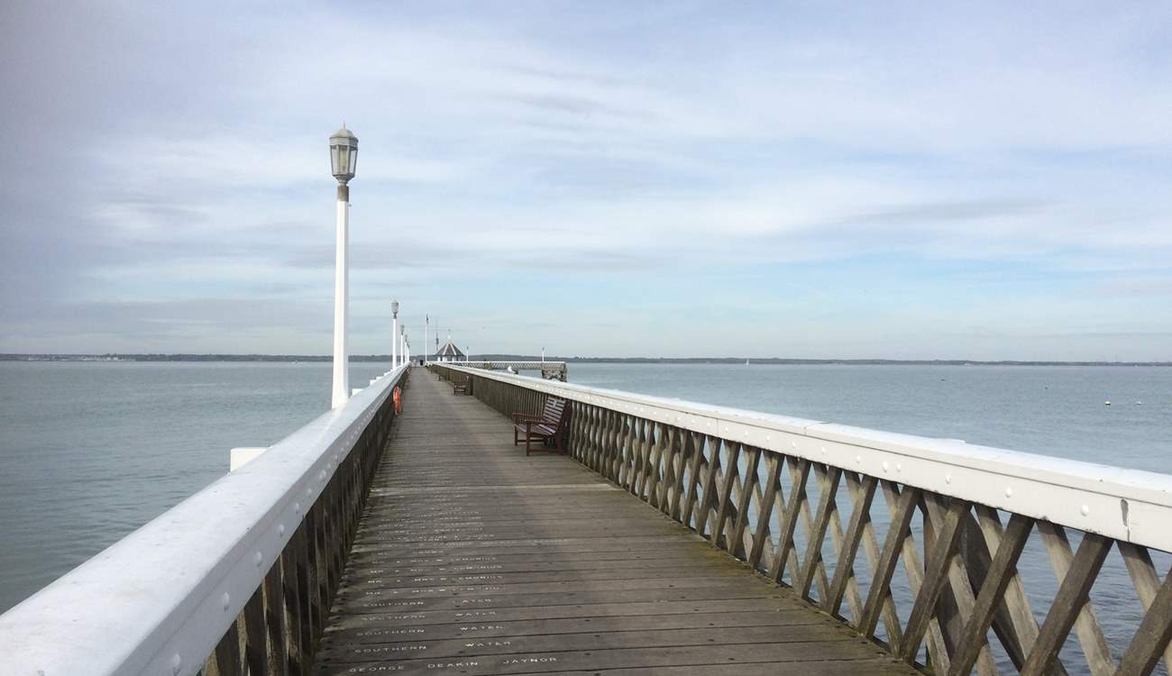 Take a stroll up Yarmouth Pier with views across the solent.