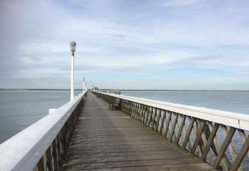 Take a stroll up Yarmouth Pier with views across the solent.