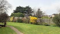 The pretty lawned garden.