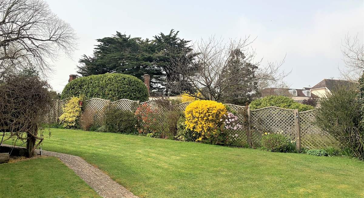 The pretty lawned garden.