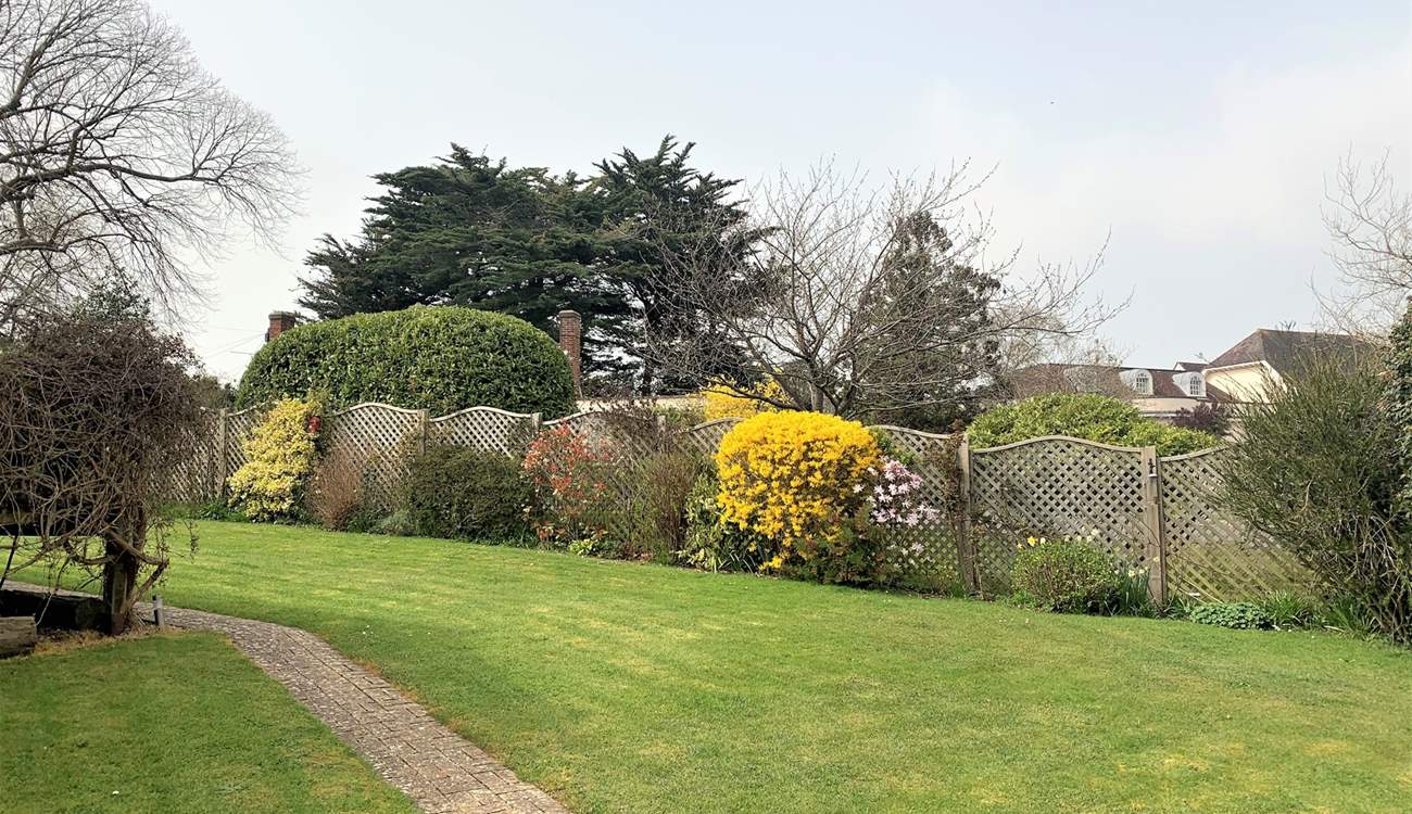 The pretty lawned garden.