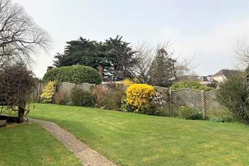 The pretty lawned garden.