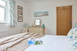 Bedroom 1 with king size bed is bright and airy. 