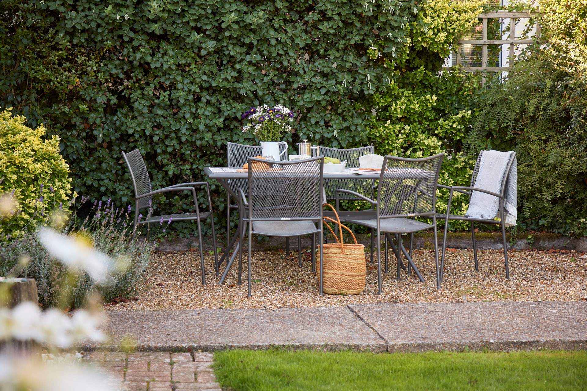 Take your morning coffee in the sheltered garden