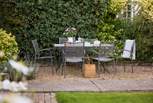 Take your morning coffee in the sheltered garden