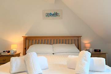 The main bedroom on the first floor with en suite shower-room.