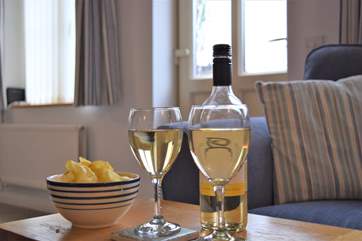 Relax with a glass of wine in hand.