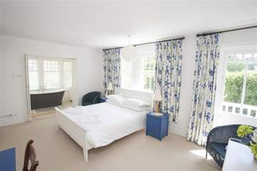 Large, comfortable main bedroom
