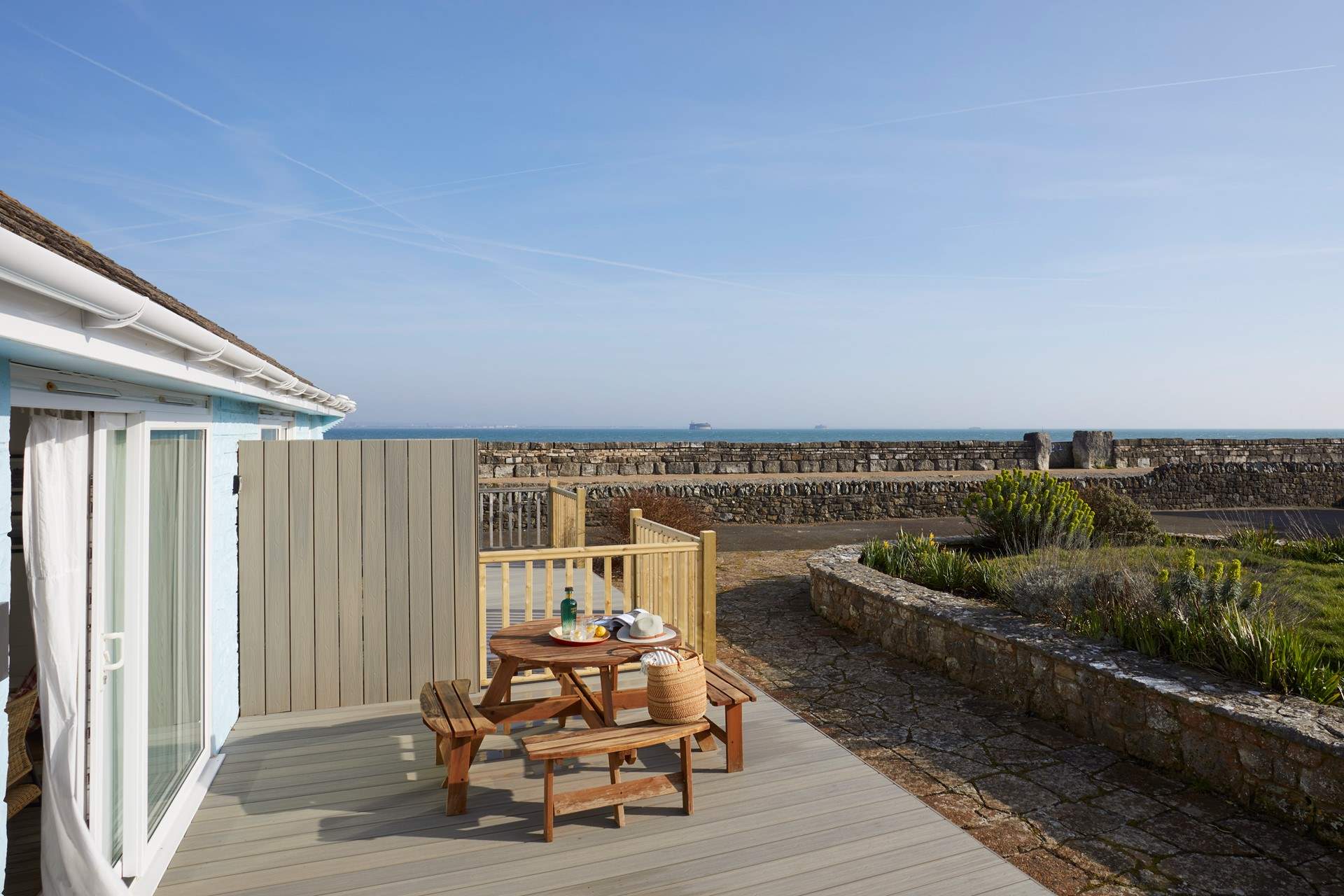 Take in the views of the Solent from the sunny patio.