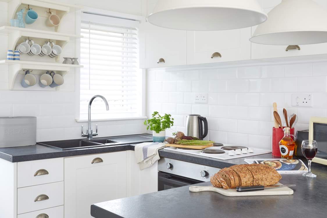 The kitchen has all the equipment you'll need to cook a holiday meal.