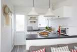 The sociable living space is ideal for a family holiday. 