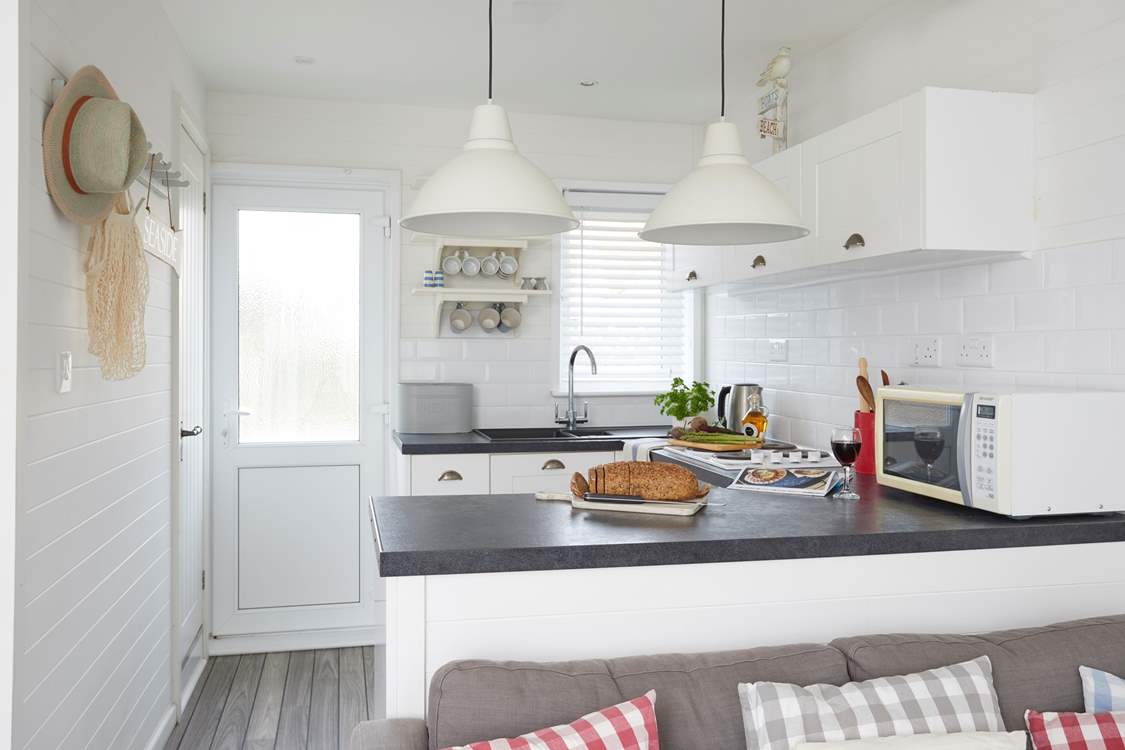 The sociable living space is ideal for a family holiday.