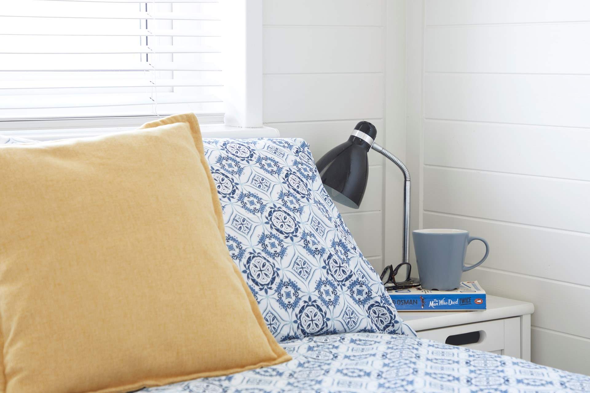 The double room has a comfy bed. 