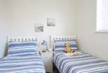 The twin beds are perfect for children.