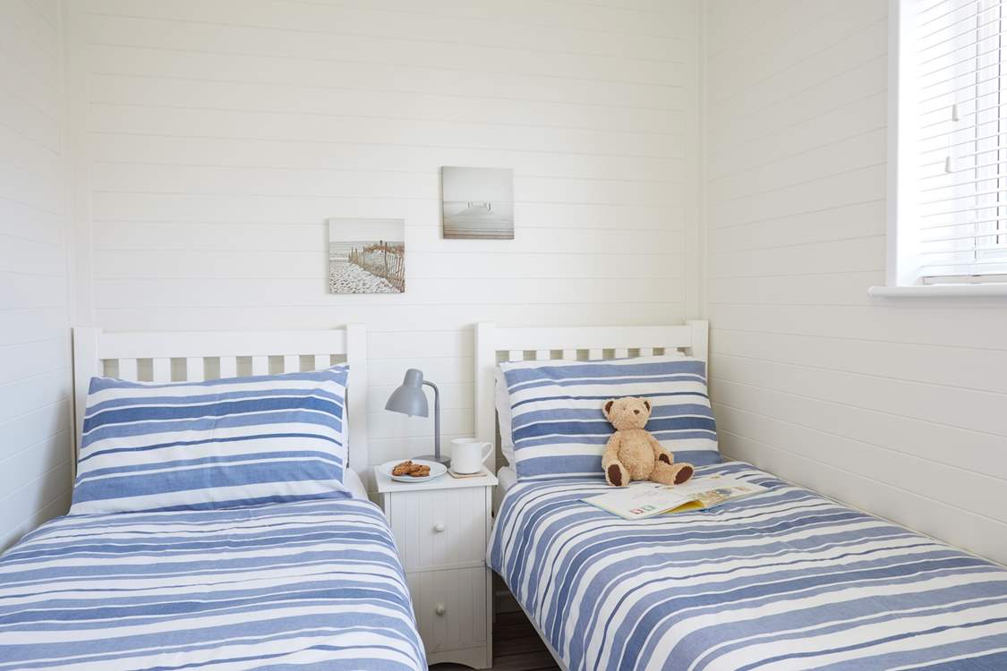 The twin beds are perfect for children.