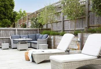 Take advantage of the outside soft seating on offer. 