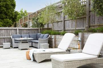 Take advantage of the outside soft seating on offer.