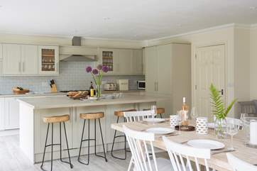 The open plan space presents a relaxed and social atmosphere.