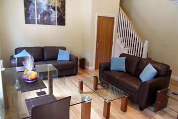 The sitting-room in The Worsley Apartment.