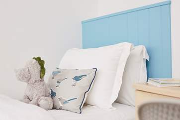 Twim bed in the mezzanine bedroom ideal for a child.