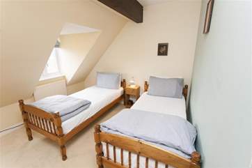Twin bedroom on second floor