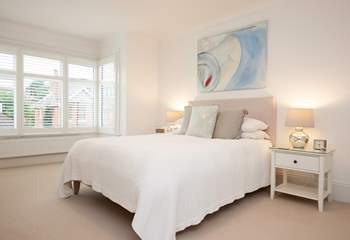 The master bedroom is spacious and light.