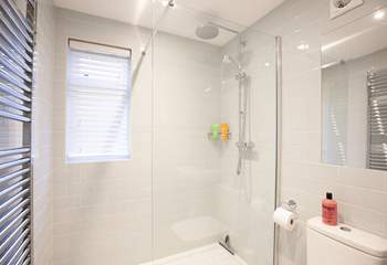 There is a contemporary shower-room located on the ground floor.