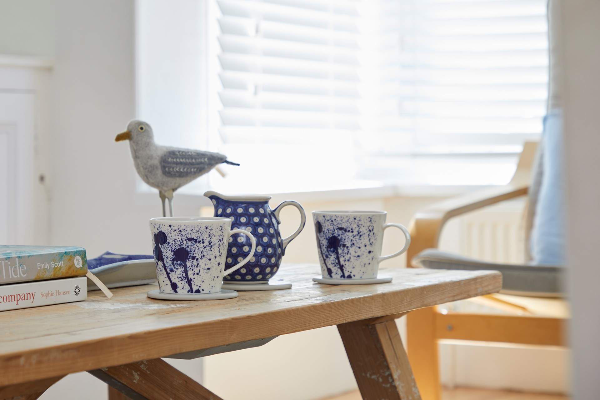 Relax with your morning coffee while planning the day ahead.