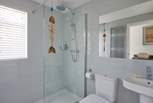 There is a contemporary shower-room located on the ground floor.