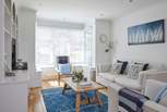 The comfortable and modern living-room.