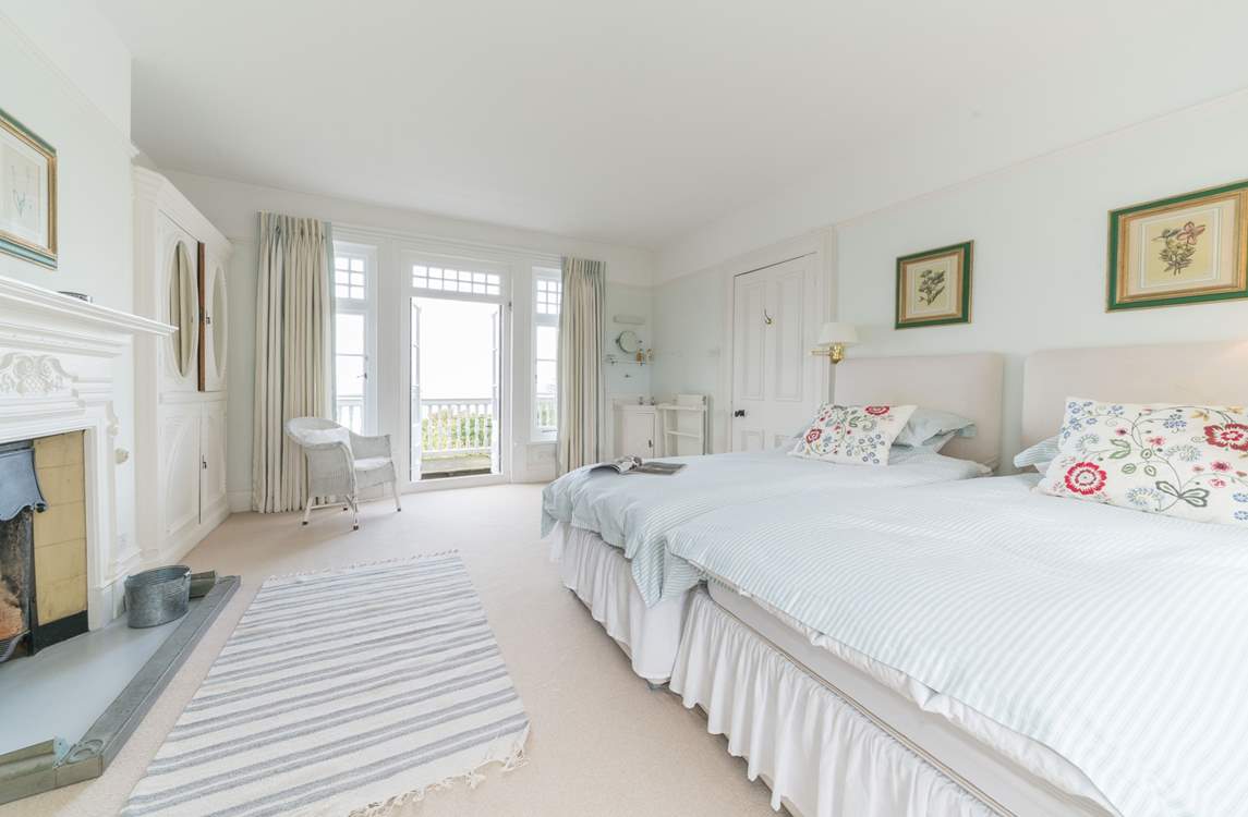 The twin bedroom has a lovely balcony from which you can enjoy stunning views.