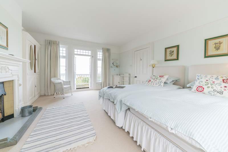 The twin bedroom has a lovely balcony from which you can enjoy stunning views.
