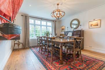 The elegant dining-room.
