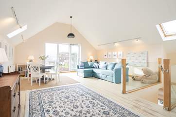 Plenty of seating across the whole of the first floor with sea and countryside views from either end.