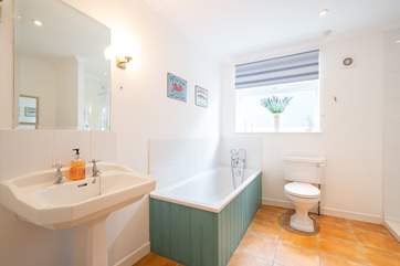 The spacious second family bathroom on the ground floor...