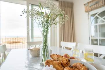 Grab a bite to eat before heading for a morning swim.