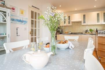 The kitchen/dining room on the ground floor.