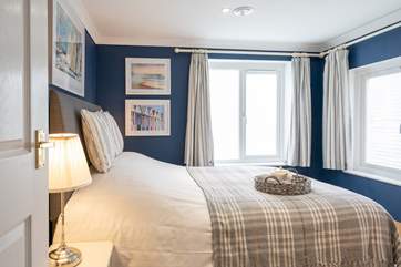 The fifth bedroom on the lower ground floor.