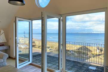 Stunning sea views towards Portsmouth.