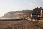 Shanklin beach is a mixture of stone and sand.