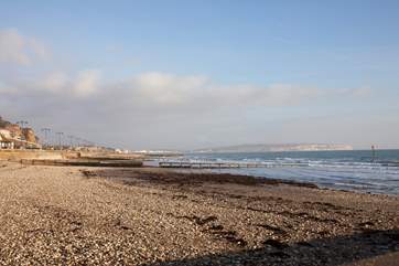 The seafront towards the nearby seaside town of Sandown.