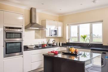 This fabulous kitchen is not only good looking but also well-equipped.