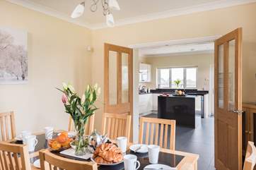 Looking back from the dining-room to the kitchen.
