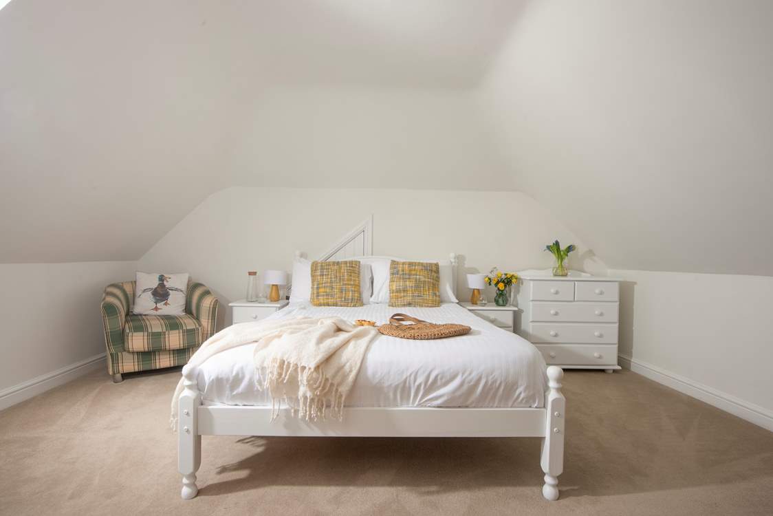 Channel View is a converted Dorma bungalow with character sloping ceilings.