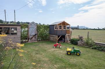 Children will be delighted by their very own den and choice of toys in the garden, please supervise children at all times.