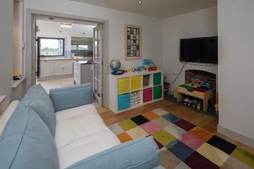 Fun time begins, this wonderful playroom/snug has enough toys to keep children amused all holiday, you may have to drag them away.