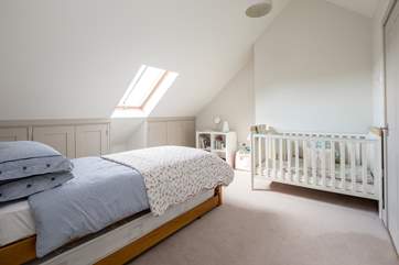 Bedroom 3 has sloping ceilings and a truckle bed with two fully sprung 3ft mattresses.