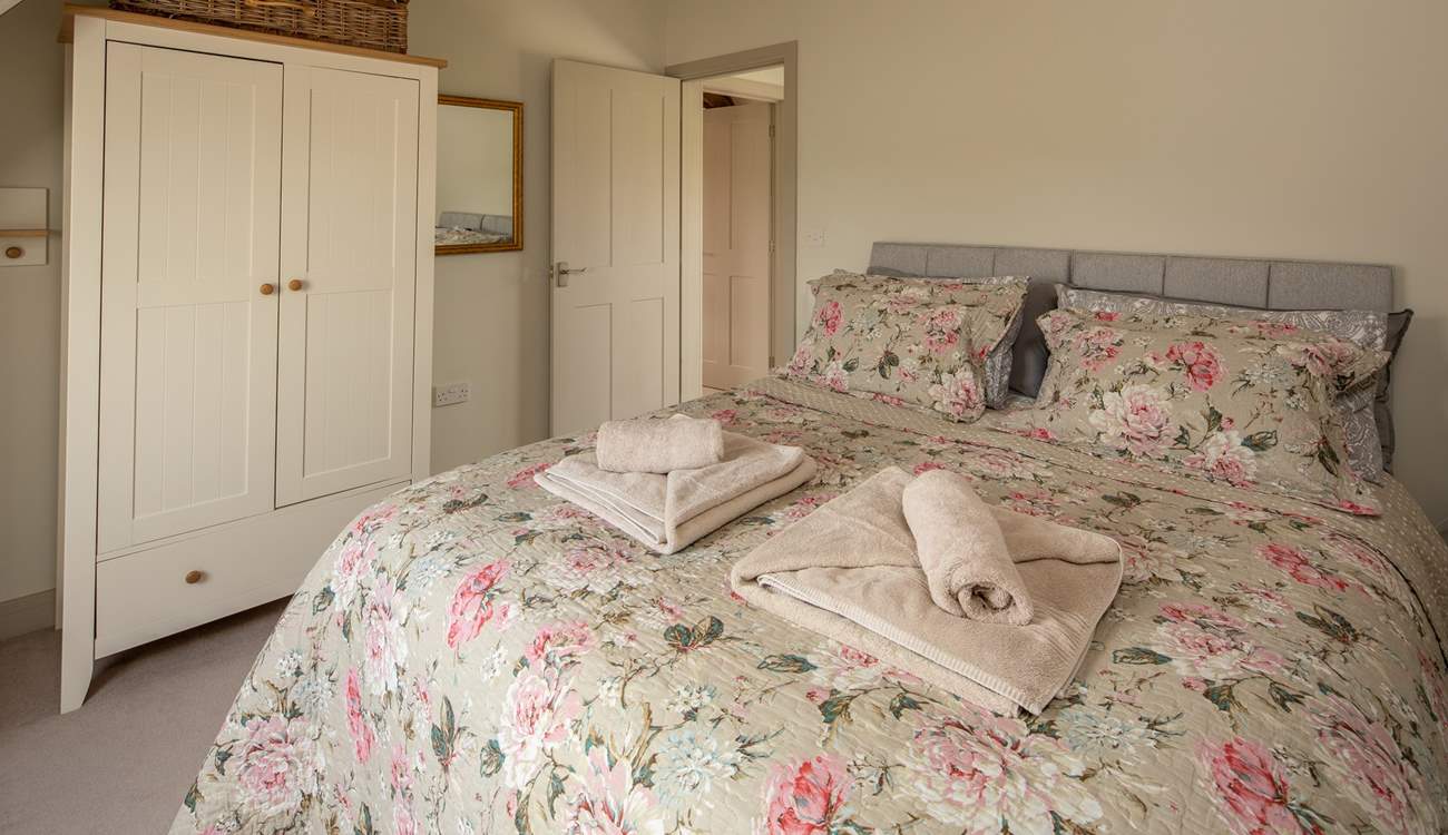 Bedroom 2 has sloping ceilings and a 6ft super-king size bed can be split into two 3ft single beds.