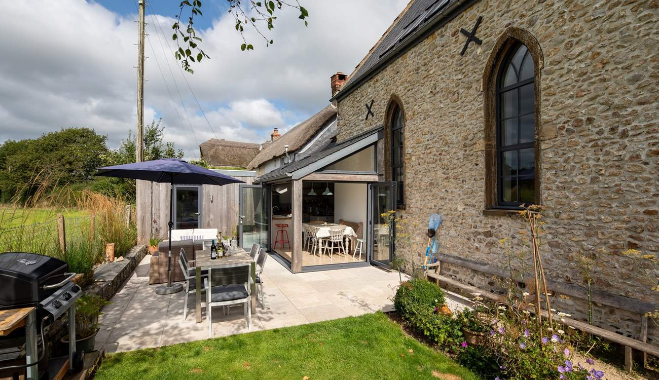 Looking back at the patio area.